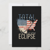 Total Solar Eclipse USA Map Viewing Party Einladung (Rückseite)