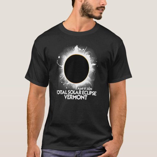 Total Solar Eclipse Vermont 2024 American Totality T-Shirt (Vorderseite)