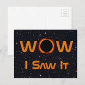 Total Solar Eclipse WOW I sah es Postkarte (Vorne/Hinten)