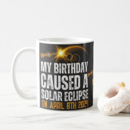 total Sonnenfinsternis Geburtstag 4-8-2024 Brauch Kaffeetasse