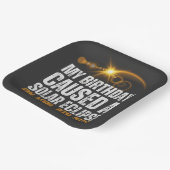 total Sonnenfinsternis Geburtstag 4-8-2024 Brauch Pappteller (Gewinkelt)