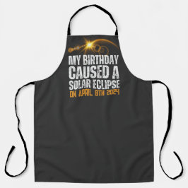 total Sonnenfinsternis Geburtstag 4-8-2024 Brauch Schürze