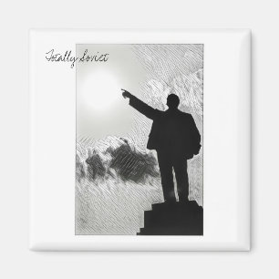 Total sowjetischer Lenin zeigt den Weg Magnet
