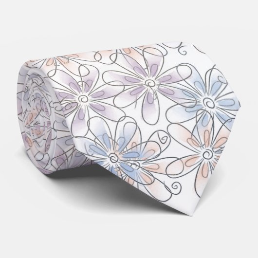 Total Spaß-Blumen Krawatte (Gerollt)
