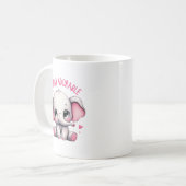 Total süßer Elefant niedliche Kunst Kaffeetasse (Vorderseite Links)