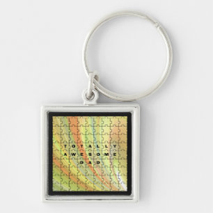 Total toller Vater Puzzle Gelb/ Braun Schlüsselanhänger