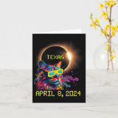 Total Total Solar Eclipse Cat 8. April 2024 Texa Karte (Gelbe Blume)