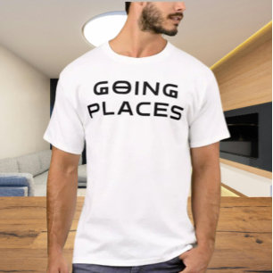 „Total unterwegs“ Sarkastisches Typografie-T-Shirt T-Shirt