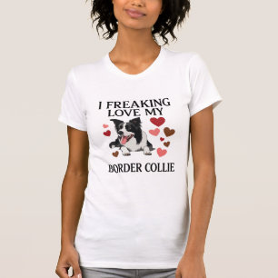 Total verliebt in Border Collie Hund Herzen_1 T-Shirt