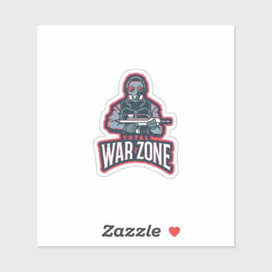 Total Warriors Competitive Gaming Gaming Logo Embl Aufkleber (Blatt)