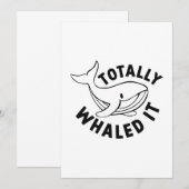 total whaled dankeskarte (Vorne/Hinten)