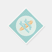 Totale 2. Geburtstag Surfstrand Serviette (Ecke)