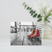 Totale 80er Roller-Skate Postkarte (Stehend Vorderseite)