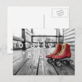 Totale 80er Roller-Skate Postkarte (Vorne/Hinten)