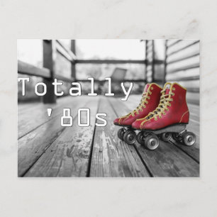 Totale 80er Roller-Skate Postkarte