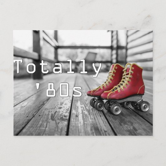 Totale 80er Roller-Skate Postkarte (Vorderseite)