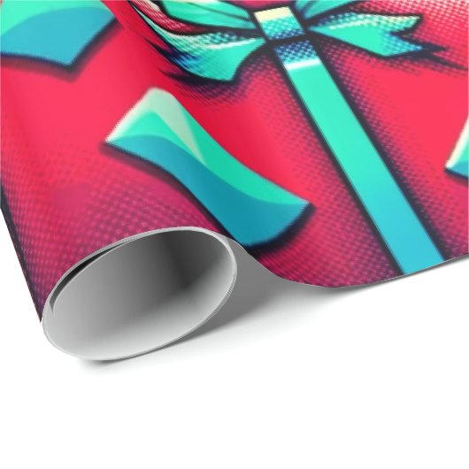 Totale 80er Weihnachtswrapping Paper Geschenkpapier (Rolleneckpunkt)