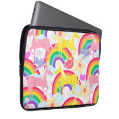 Totale Achtzigern Einhorn-Regenbogenexplosion Laptopschutzhülle (Vorne Rechts)