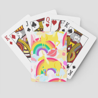 Totale Achtzigern Einhorn-Regenbogenexplosion Spielkarten