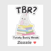 Totale Bunny Reads TBR Aufkleber - Niedliche Paste (Blatt)