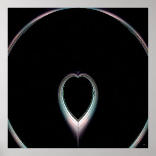 Totale Finsternis des Herz-Plakats Poster