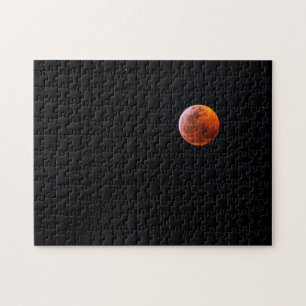 Totale Mondfinsternis Blood Moon über Big Island H Puzzle