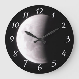 Totale Mondfinsternis Vollmond Foto Große Wanduhr