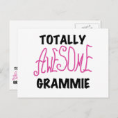 Totale Phantastische Grammie Pink T - Shirt Gesche Postkarte (Vorne/Hinten)