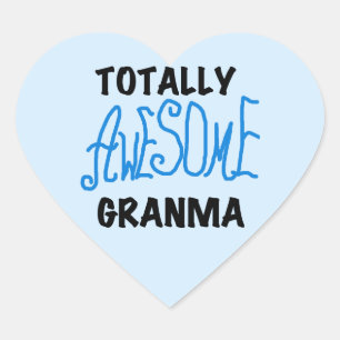 Totale Phantastische Granma Blue Tshirts Geschenke Herz-Aufkleber