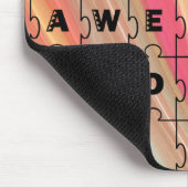 Totale Phantastische Vater Rätsel Text rosa/braun Mousepad (Ecke)