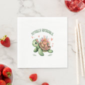 Totale Schildkröte mit Koralle Serviette (Beispiel)