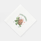 Totale Schildkröte mit Koralle Serviette (Ecke)
