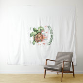 Totale Schildkröte mit Koralle Wandteppich (Beispiel (Horizontal))