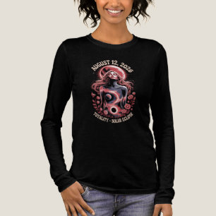 Totale Sonnenfinsternis 12. Aug 2026 Langarm Tri-Blend Shirt