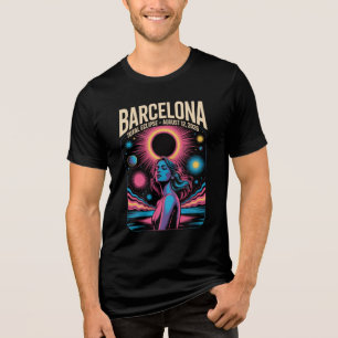 Totale Sonnenfinsternis 12. August 2026 Barcelona  Tri-Blend Shirt
