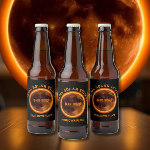 Totale Sonnenfinsternis 12. August 2026 Bierflaschenetikett