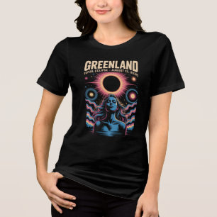 Totale Sonnenfinsternis 12. August 2026 Grönland Tri-Blend Shirt
