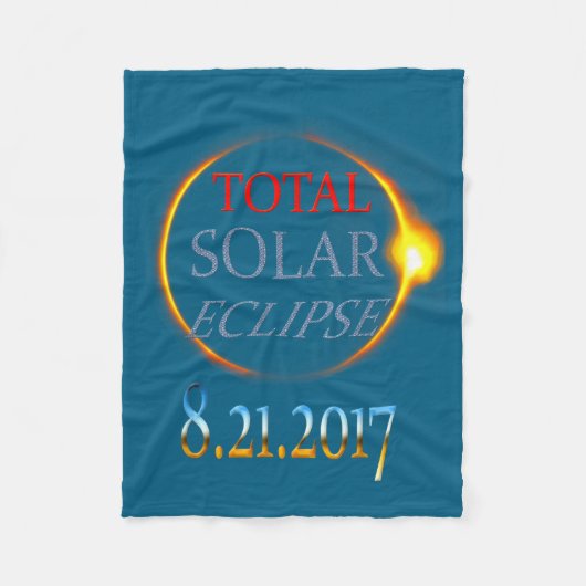 Totale Sonnenfinsternis 2017 Fleecedecke (Vorderseite)