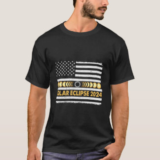 Totale Sonnenfinsternis 2024 Totalitätsphasen Us A T-Shirt