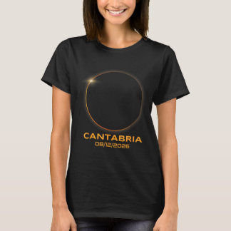 Totale Sonnenfinsternis 2026 Cantabria Spanien Tot T-Shirt