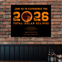 Totale Sonnenfinsternis 2026 Ereignis Poster
