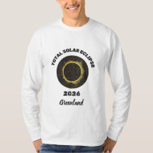 Totale Sonnenfinsternis 2026 Herren Langarm-Shirt