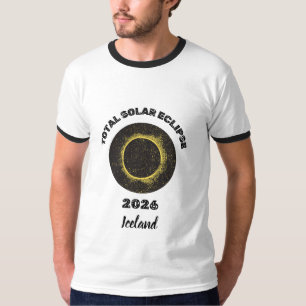 Totale Sonnenfinsternis 2026 Herren-Ringer-T-Shirt T-Shirt