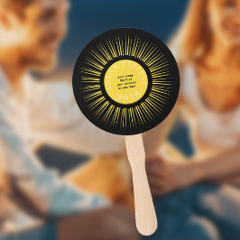 Totale Sonnenfinsternis 2026 Ihr Text personalisie Fächer