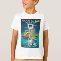 Totale Sonnenfinsternis 2026 in Island - T-Shirt