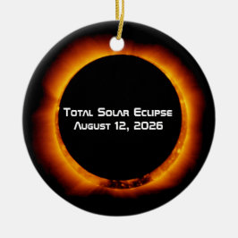 Totale Sonnenfinsternis 2026 Keramik Ornament