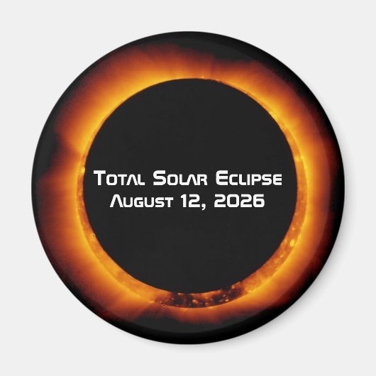 Totale Sonnenfinsternis 2026 Magnet (Vorne)