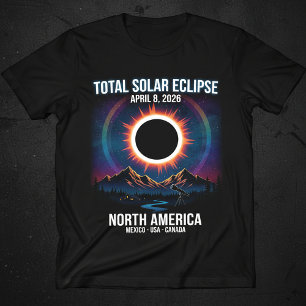 Totale Sonnenfinsternis 2026 - Nordamerika Souveni T-Shirt