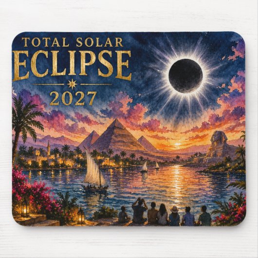 Totale Sonnenfinsternis 2027 Ägypten Mousepad (Vorne)