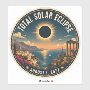 Totale Sonnenfinsternis 2027  Aufkleber